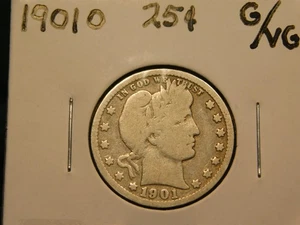 1901 O   Barber Quarter  Item # 9956 - Picture 1 of 2