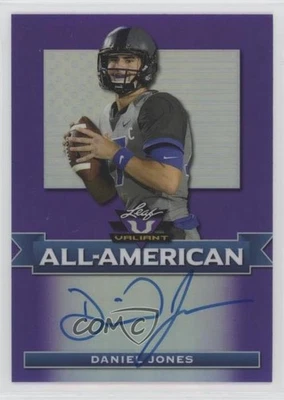 2019 Leaf Valiant All-American Purple /20 Daniel Jones #AA-DJ1 Rookie Auto RC - Image 1 of 2