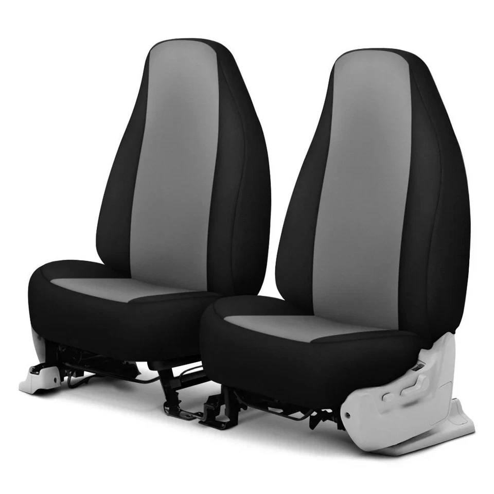 For Chevy C3500 88-91 Genuine Neoprene 1st Row Gray w Black Custom Seat Covers — 第 1/1 张图片