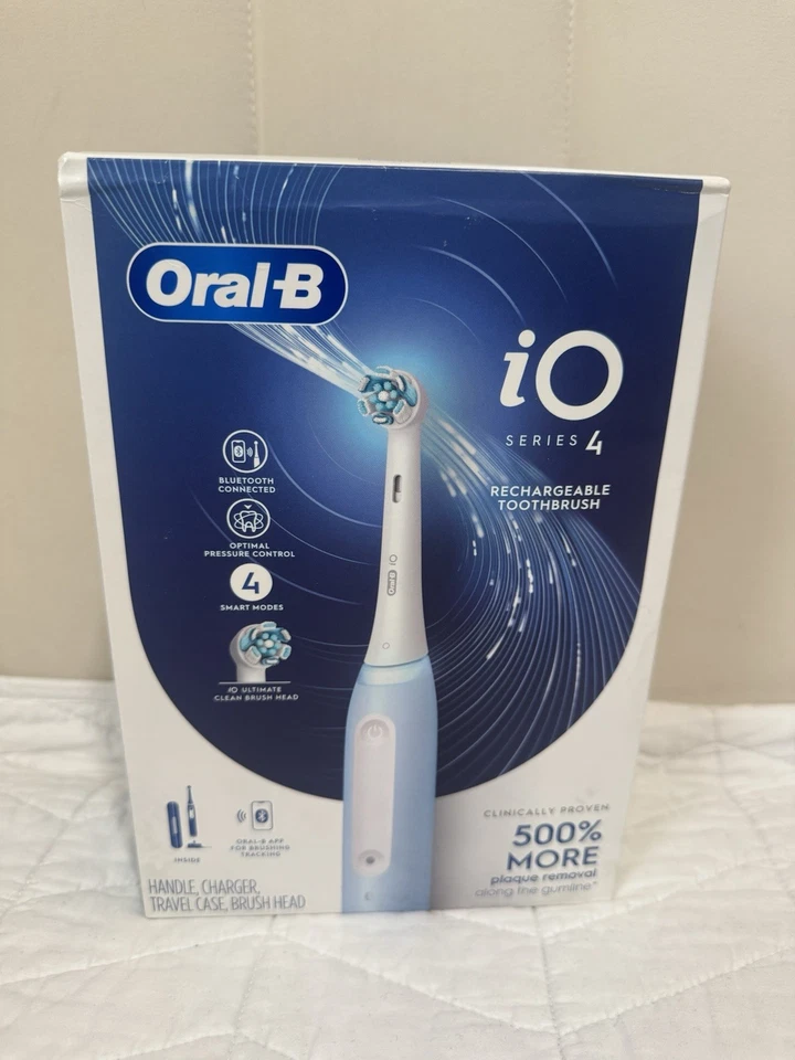 Oral-B iO Serie 4 Luxe Cepillo de Dientes Recargable Azul Helado - Nuevo Precintado Foto 1 de 1