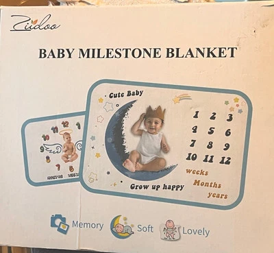 Manta mensual bebé hito, envoltura, - Planetas, te amo a la luna Foto 1 de 2