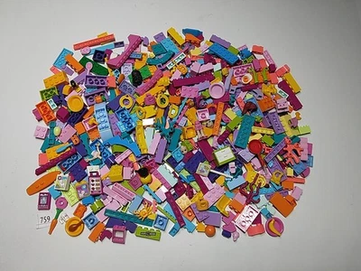 Lote de 500 accesorios de placa de ladrillo Lego amigos niñas Minecraft cerdo rosa púrpura 759 Foto 1 de 4