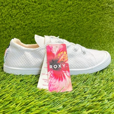 Roxy Bayshore Plus 女式 7.5 码白色运动步行懒人鞋运动鞋 — 第 1/4 张图片