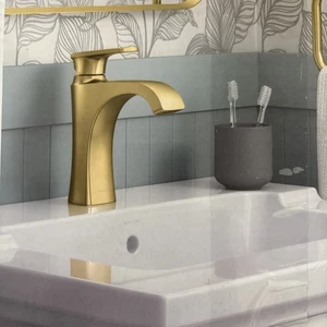 Rubinetto bagno NIOB KOHLER Tome ottone moderno spazzolato R30405‐4D‐2MB AA - Foto 1 di 3