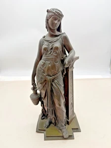 ESTATUA ORIGINAL CLÁSICA MUJER EGIPCIA BRONCE CIRCA 1875 EUTROPE BOURAT - Imagen 1 de 11