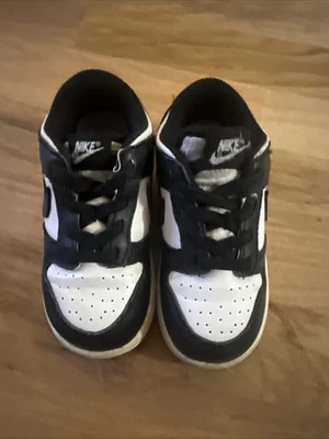 Nike Dunk Zapatillas bajas para bebés talla 8C Panda blancas negras CW1589-100 TD Foto 1 de 4