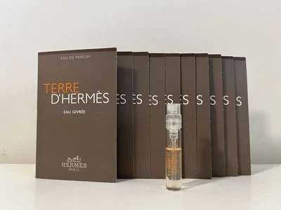 Lote de 10-Hermes Terre D'Hermes Eau Givree EDP Muestra Spray Tamaño 0.06oz / 2ml Foto 1 de 3