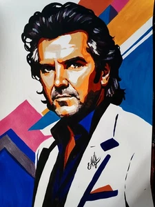 poster portrait of Thomas Anders, modern talking, paper, acrylic, handmade - Picture 1 of 3
