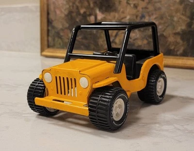 复古 Tonka Jeep 20 世纪 70 年代压钢金属黄色 — 第 1/4 张图片