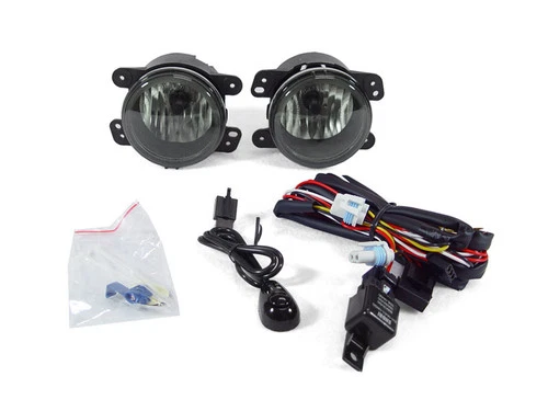 Smoked Fog Lights For 2007-2009 Jeep Wrangler JK & 2006-2008 Chrysler PT Cruiser - Image 1 of 1