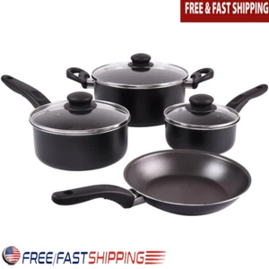 Non Stick Aluminum Cookware Set Dishwasher Safe Essentials Cooking Lightweight - Picture 1 of 7