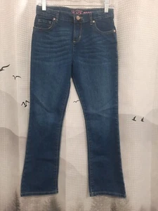 The Childrens Place Girl's 14 Bootcut Denim Blue Jeans 26x27 Low Rise - Picture 1 of 7