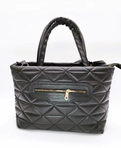 Bolso de mano acolchado de cuero vegano de moda para mujer - Imagen 1 de 8