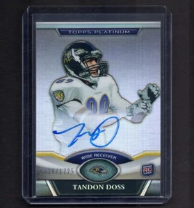 TANDON ROSS 2011 Topps Platinum On Card Auto NFL RC Rookie Card 0226/1725 28 PSA - Picture 1 of 2