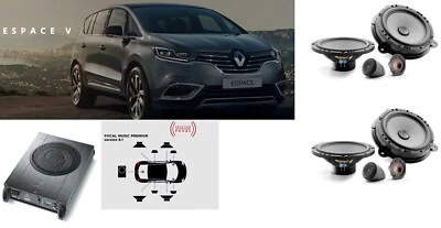 Kit Focal Inside 8.1 per Renault Espace V RS plug and play + subwoofer - Immagine 1 di 3