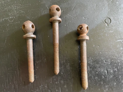 Antique Bolt Screw 3" Lot of 3 Cover