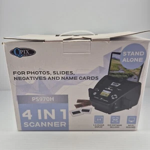 QPix PS970H 4 In 1 Scanner For Photos, Slides, Negatives & Name Cards 10MP - Picture 1 of 13