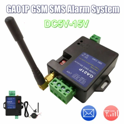 GA01P GSM SMS Call Alarm Remote Control Power Failure Security Alert DC 5-15V - Image 1 of 4