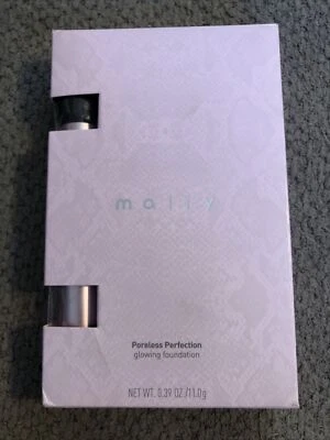 Mally Beauty Poreless Perfection Foundation-DEEP DUO 0.39 OZ X 2 WITH BRUSH NEW - Image 1 of 4