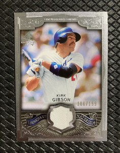 KIRK GIBSON 2006 SP Legendary Cuts Jersey Material Silver /199 Dodgers Tigers