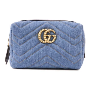 GUCCI GG GHW Pouch 476165 Denim Blue - Picture 1 of 11