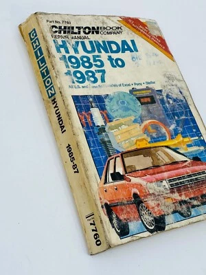 Guía de reparación y puesta a punto Chilton 7760: Hyundai Excel, Pony & Stellar 1985-87 Foto 1 de 4