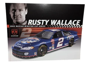 Tarjeta de héroe Rusty Wallace #2 Nascar Winston Cup Series 2003 promoción 8,5" X 11" - Imagen 1 de 2