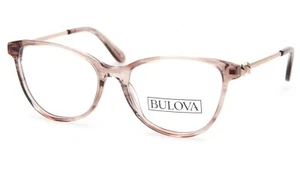 NEW BULOVA PAROS CRYSTAL BROWN EYEGLASSES GLASSES FRAME 53-16-140 B42mm - Picture 1 of 10