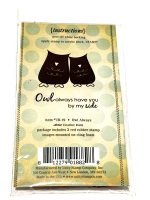 Estampillas de goma Itty Bitty sin montar búho siempre 2 piezas 458394 Heather Robin 1B19 NUEVAS Foto 1 de 4