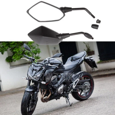 Par de espejos retrovisores laterales negros para moto Kawasaki Z800 Z400 Z650 Z1000 Foto 1 de 4