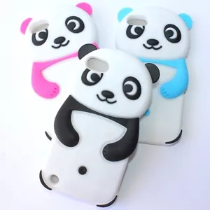 iPod Touch 5th & 6th Gen - Soft Silicone Rubber Case Cover Panda Bear Accessory - Picture 1 of 9