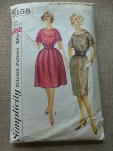 Vintage Simplicity 3158 Misses 50er-60er ROCKABILLY+WIGGLE KLEID SCHNITTMUSTER-34" BRUSTUMFANG - Bild 1 von 2