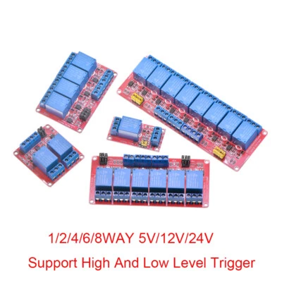 1/8-Kanal Relais Modul Karte 3V 12V 24V Mit Optokoppler Für Arduino Raspberry Pi - Bild 1 von 4