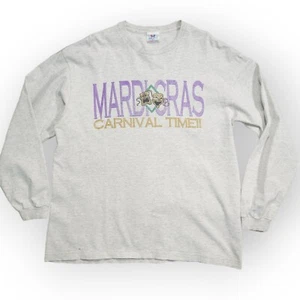 Camisa De Colección Mardi Gras Para Hombre Grande Manga Larga Hecha en EE. UU. Puntada Única Usada - Imagen 1 de 10