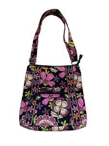 VERA BRADLEY Hipster Cotton Cross Body Bag Purse Floral adjustable strap - Picture 1 of 8