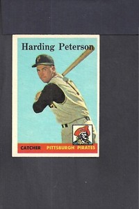 1958 TOPPS #322 HARDING PETERSON-4--(RC)--PIRATES--NO CREASES--EX/MT