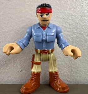 "Figura Fisher-Price Imaginext Jurassic World Park Dr Grant 3"" usada en excelente estado" - Imagen 1 de 6