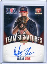 2014 USA Baseball Collegiate National Team Signatures Bailey Ober Auto 339/399