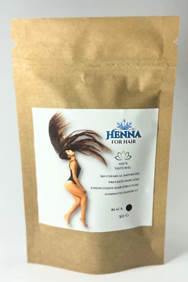 Henna negra color de cabello Basma henna en polvo henna cuidado del cabello henna india 50 g Foto 1 de 4