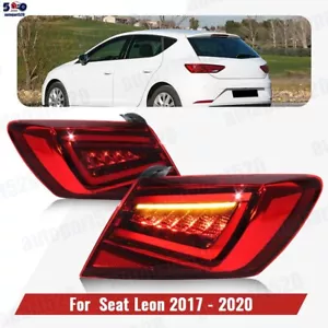 For Seat Leon MK3 Estate 2017 2018 2019 2020 LED Rear Lamp Tail Light Pair - Picture 1 of 24