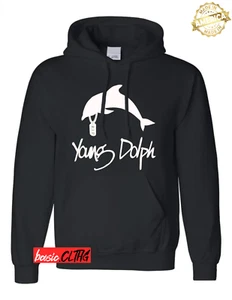 RIP YOUNG DOLPH DOLPHIN HUNDETIKETTEN PAPIER ROUTE EMPIRE 100 SCHÜSSE KAPUZENPULLOVER - Bild 1 von 4