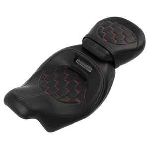 Black Driver Passenger Seat For Harley Touring Electra Road Glide 2009-2023 2022 - Foto 1 di 12