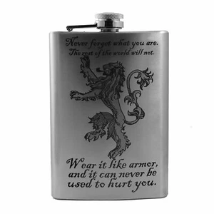 8oz Never Forget What You Are Stainless Steel Flask - Picture 1 of 3