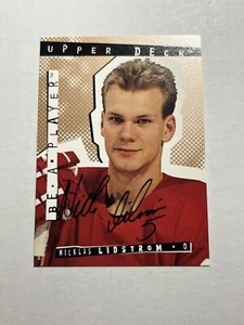 1994-95 Upper Deck Be A Player Auto Autograph Nicklas Lidstrom Detroit Red Wings - Picture 1 of 2