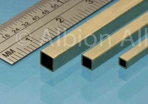 TUBO QUADRATO IN OTTONE SFT15 SLIDE FIT SFT15 CONFEZIONE ASSORTIMENTO 1 CIASCUNO 1,6 mm, 2,4 mm e 3,2 mm - Foto 1 di 1