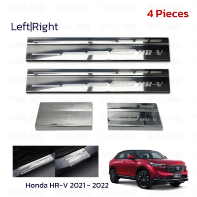 Fits Honda HR-V HRV eHEV Vezel RV5 2021 22 Scuff Plate Door Step Sill Chrome - Image 1 of 4