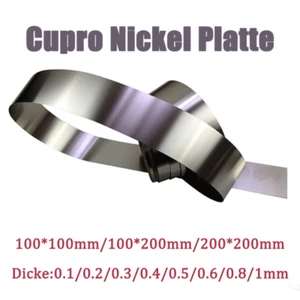 Neusilber Blech Weißkupfer Cupro Nickel Platte Cu-Ni Streifenfolie Blatt B18 - Picture 1 of 5