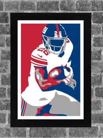 New York Giants Saquon Barkley Sports Print Art 11x17 Cover