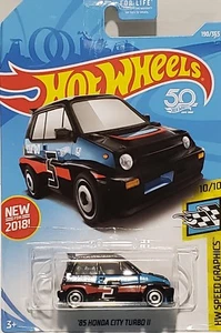 HOT WHEELS 2018 HW SPEED GRAPHICS '85 HONDA CITY TURBO II #10/10 BLACK - Bild 1 von 2