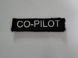 Aufnäher  CO--PILOT  in schwarz-weiß mit  klett  ca  8x2 cm - Bild 1 von 1